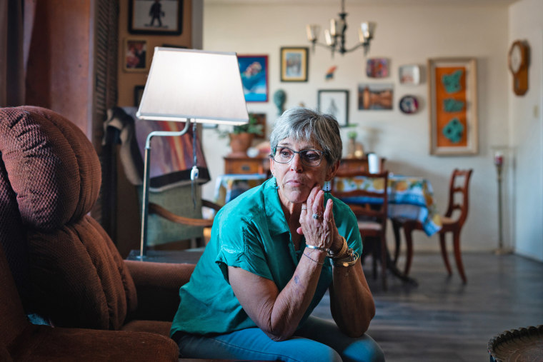 Barbara Quarrel, a former nurse who worked for Memorial Medical Center for 30 years, at her home in Las Cruces, N.M.