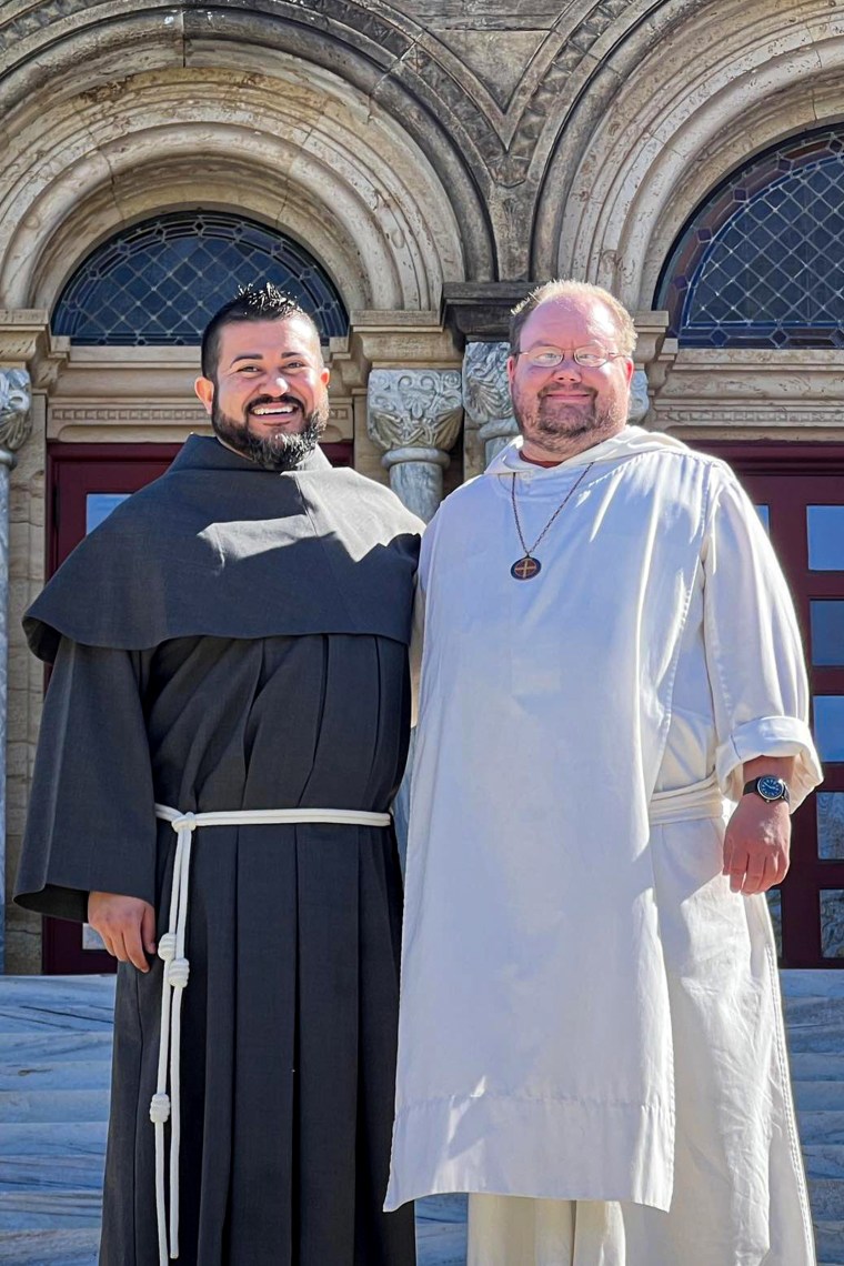Fr. Mario Serrano, right, and Brother Christian Matson.