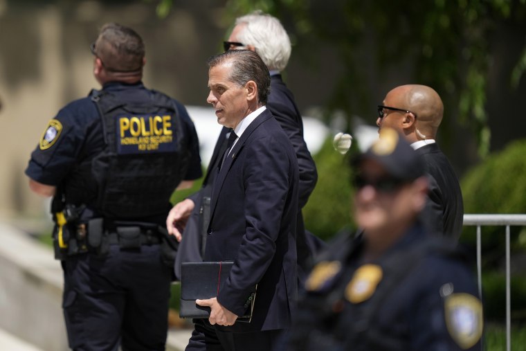 Hunter Biden departs after a court appearance in Wilmington, Del., on May 24.