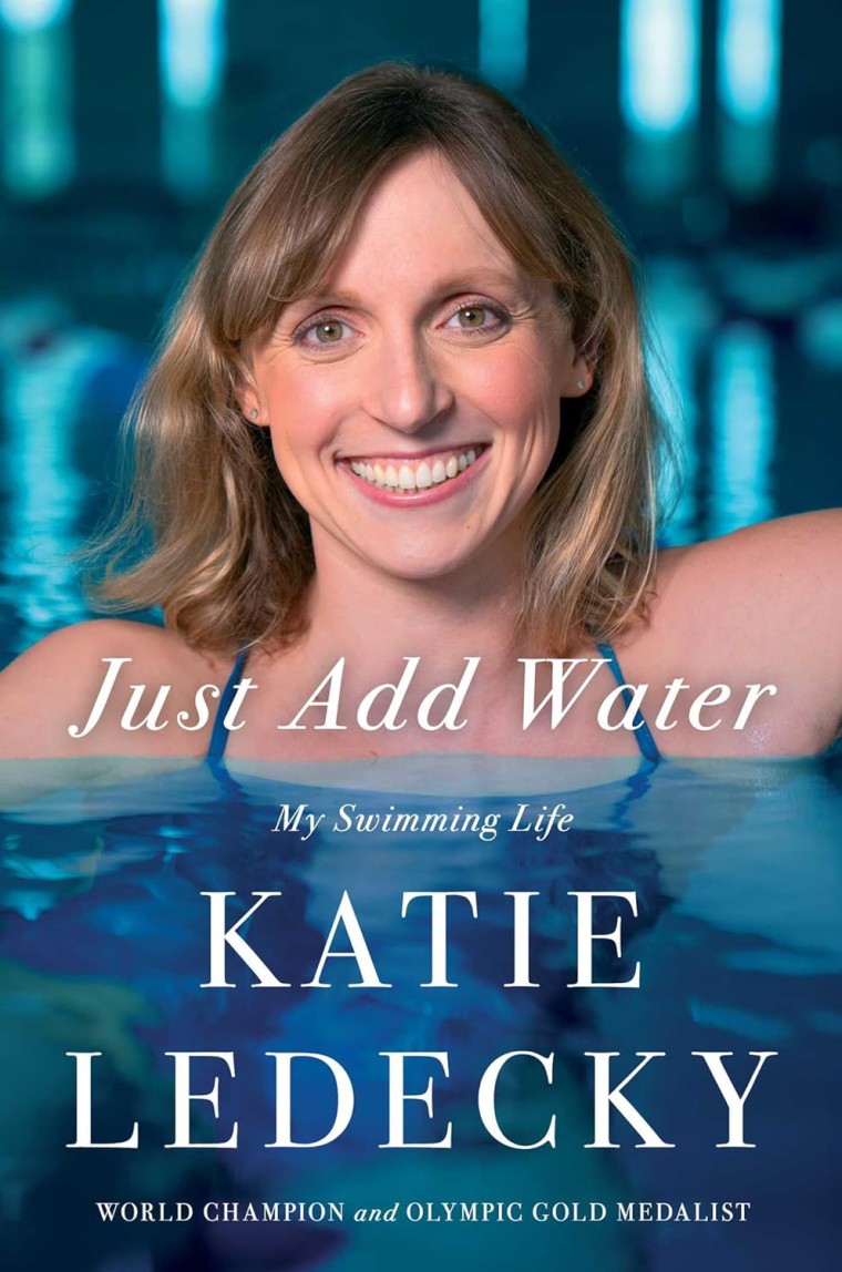 Book cover with Ledecky smiling