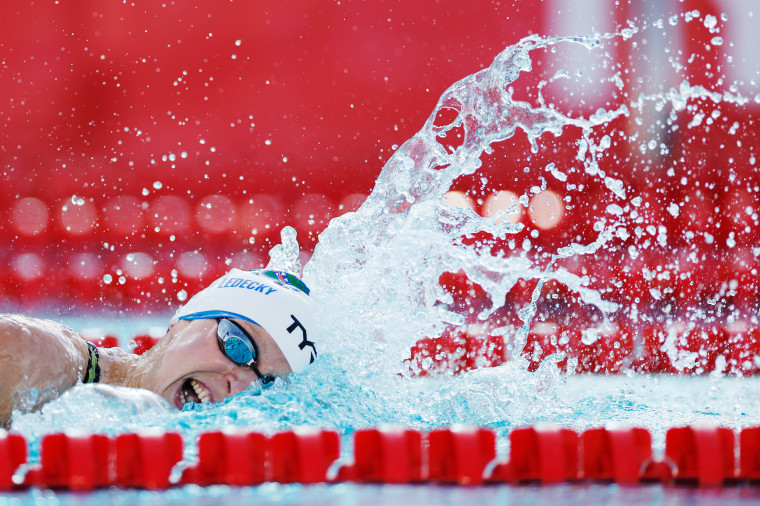 Katie Ledecky swims