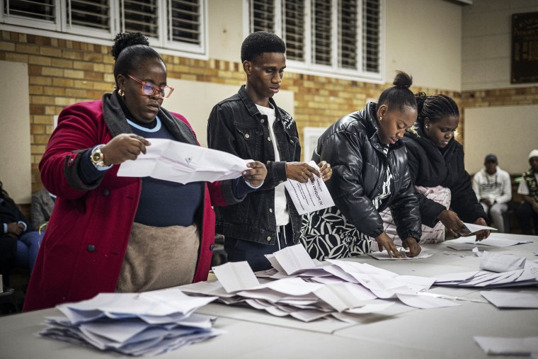 South African voters queued -- many of them for hours -- to cast their ballots on Wednesday in a landmark general election that has left the ruling ANC fighting to protect its three-decade-long exclusive grip on power. 