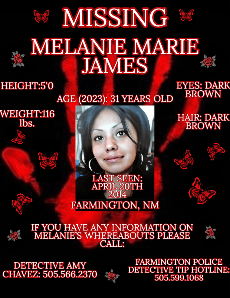 Missing poster for Melanie James