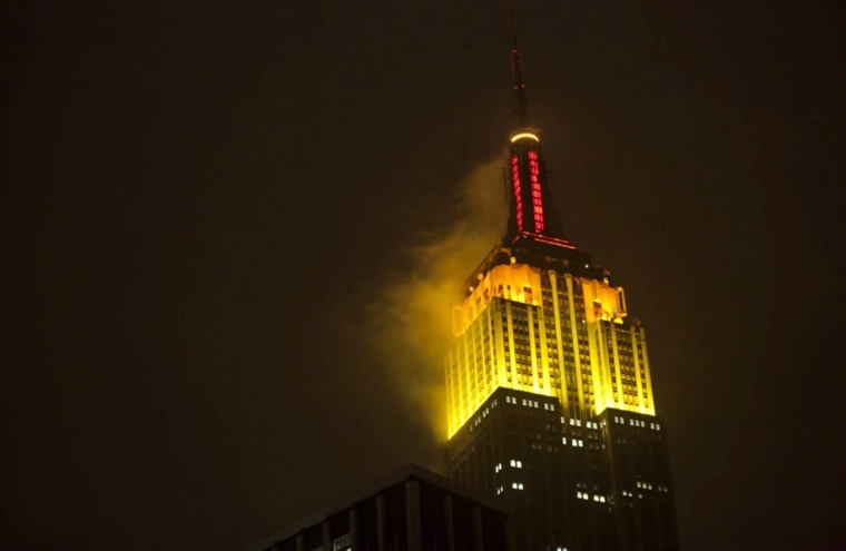 Empire State Building in Orange