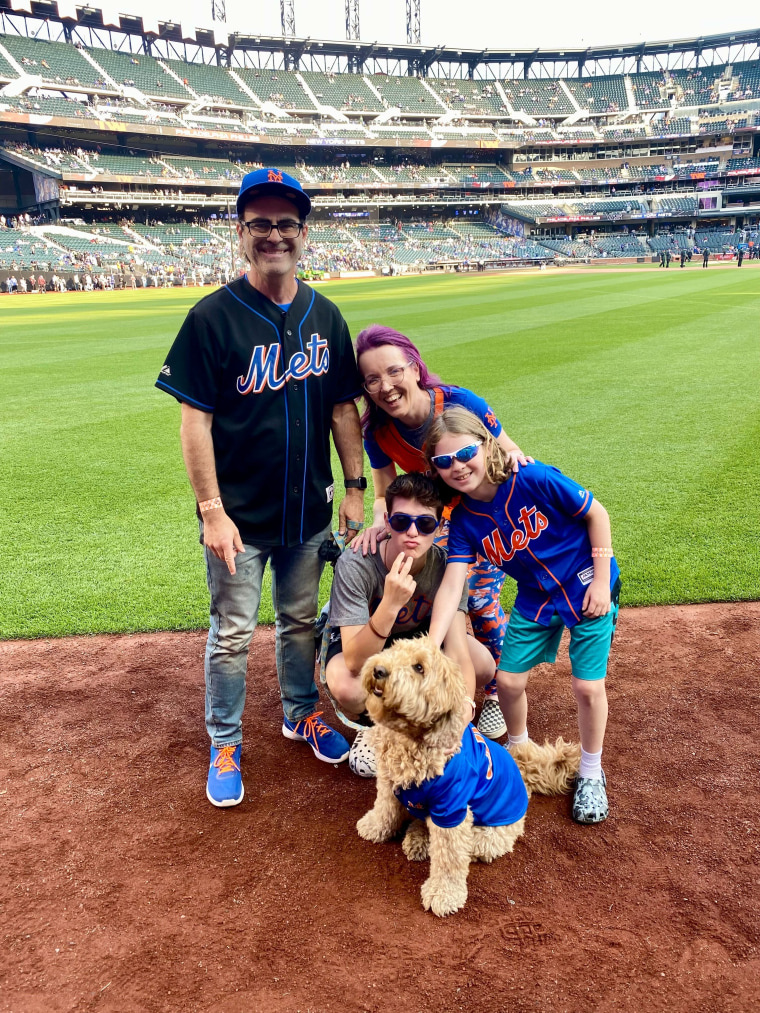 My family at a New York Mets game.