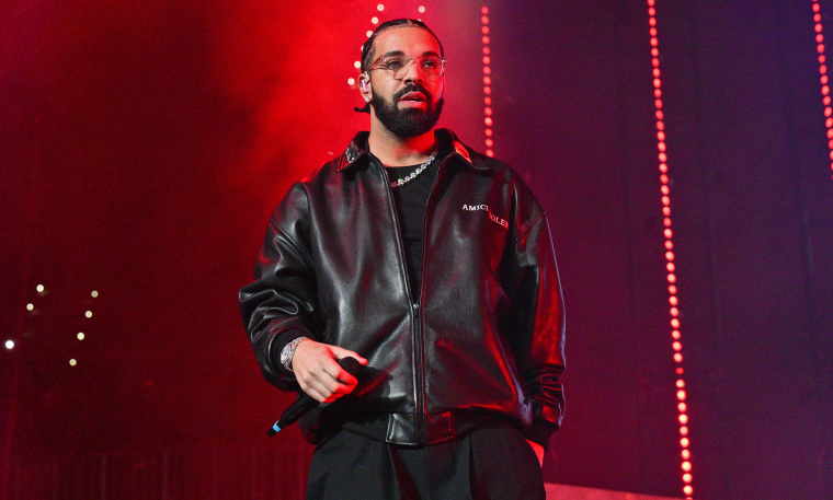 Drake onstage.