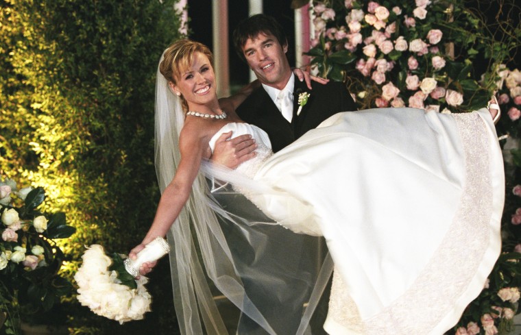 Trista Sutter and Ryan Sutter at their wedding.