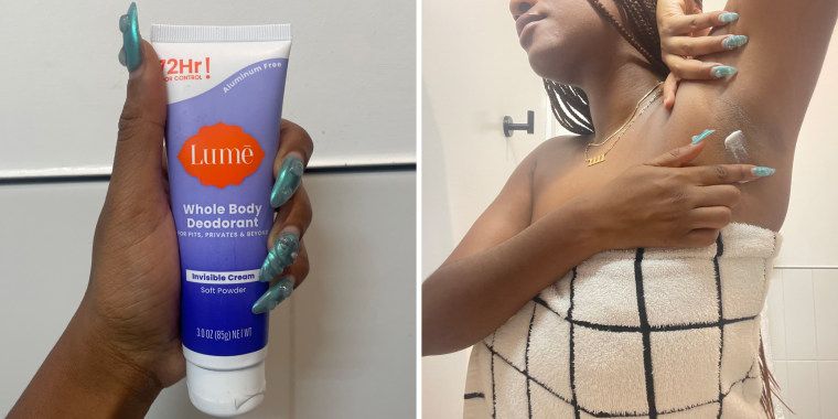 Two of our editors tested the Lume Whole Body Deodorant, wearing it throughout the day at work, at home and during workouts.