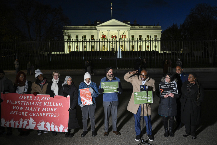 Jamaal Bowman in front of the White House.