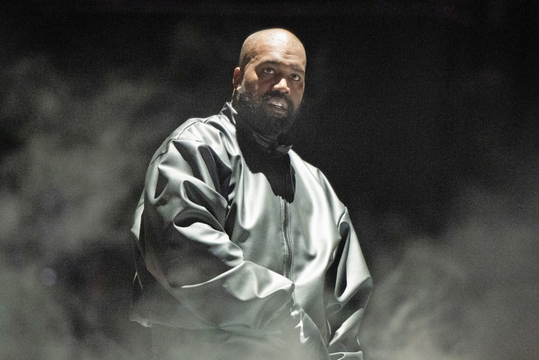 Rapper Kanye West performs 