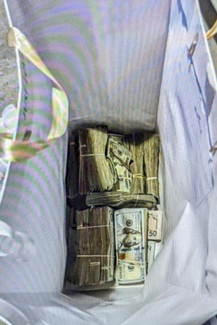 A bag full of cash.