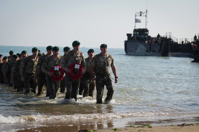 Royal Marines of 47 Commando Land On The Beach To Mark The 80th Anniversary of D-Day