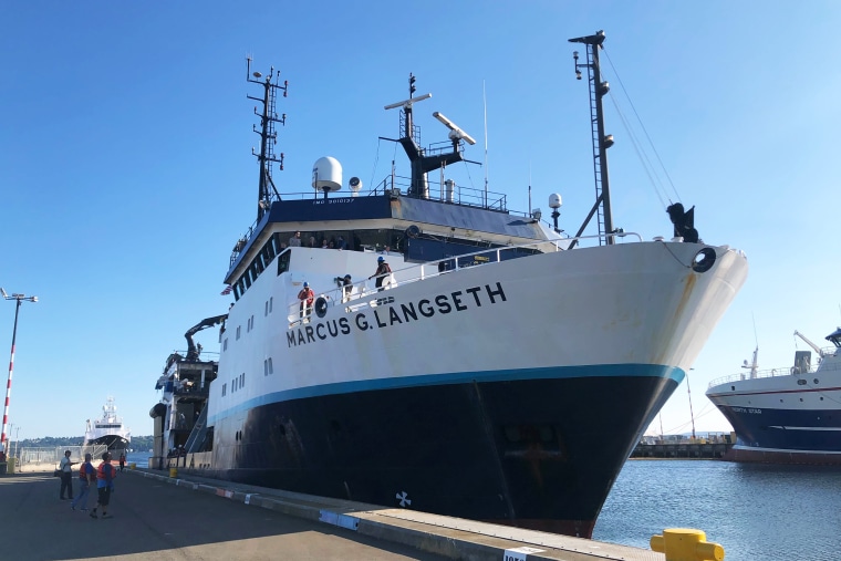 ship at port dock research vessel Marcus G. Langseth