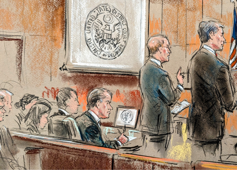 Abbe Lowell, attorney for Hunter Biden, second from right, in court on June 10, 2024. 