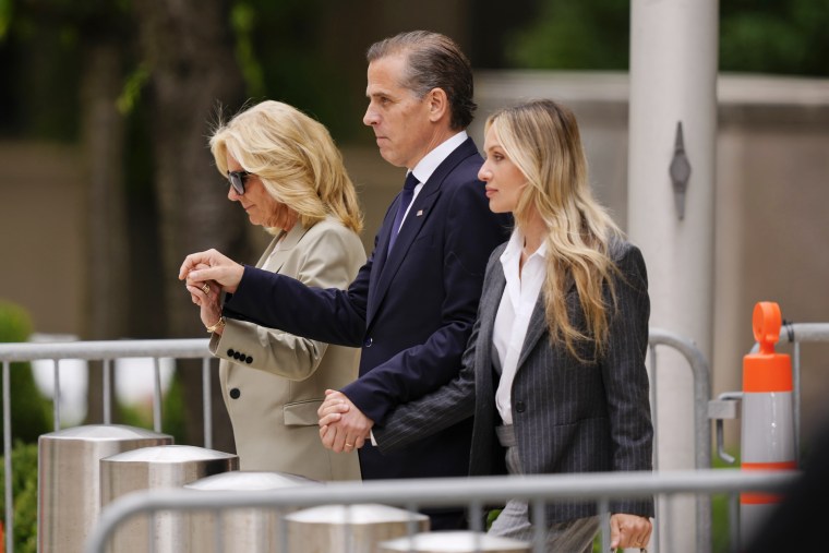Hunter Biden accompanied by first lady Jill Biden and his wife, Melissa Cohen Biden