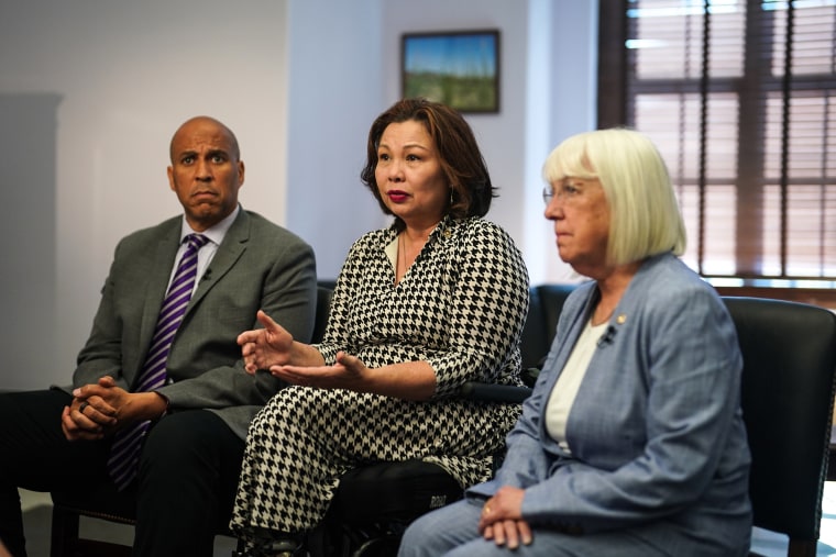 Sens. Cory Booker, D-N.J., Tammy Duckworth, D-Ill.  and Patty Murray, D-Wash. 