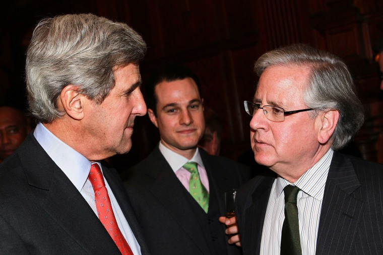     John Kerry, D-Mass.  and Howard Fineman speak