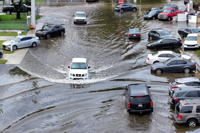 Image: Rain Storms Inundate Southern Florida flood waters
