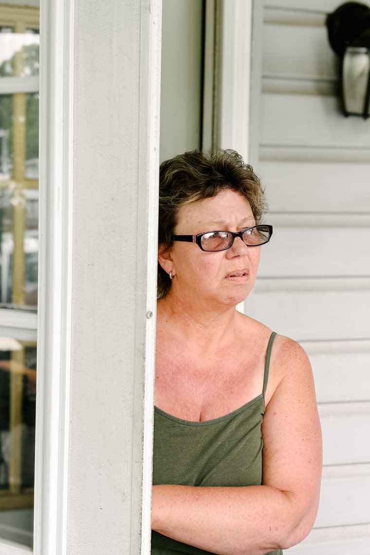 Lisa Holden on her porch.