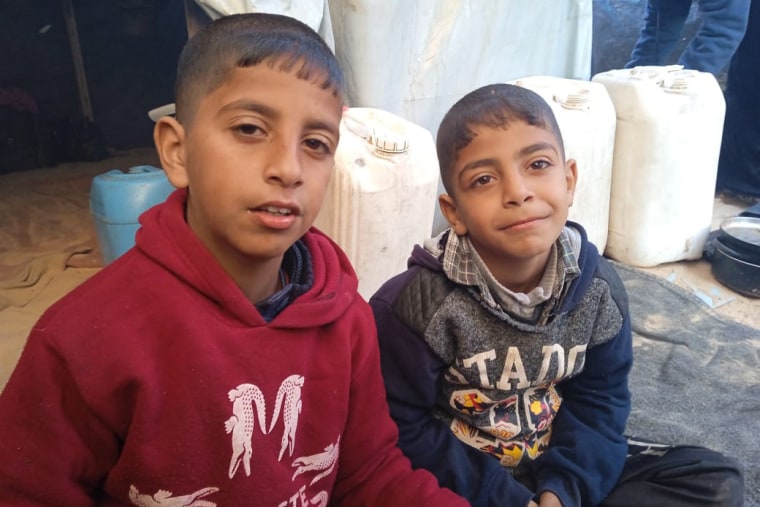 Noura Abu Khamees' sons, Ahmad, left, and Karam.