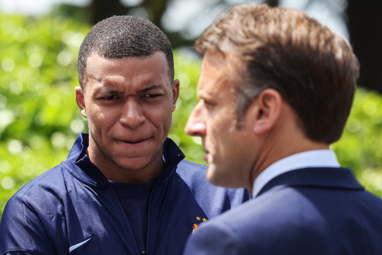 President Macron Visits The National Football Center - Clairefontaine