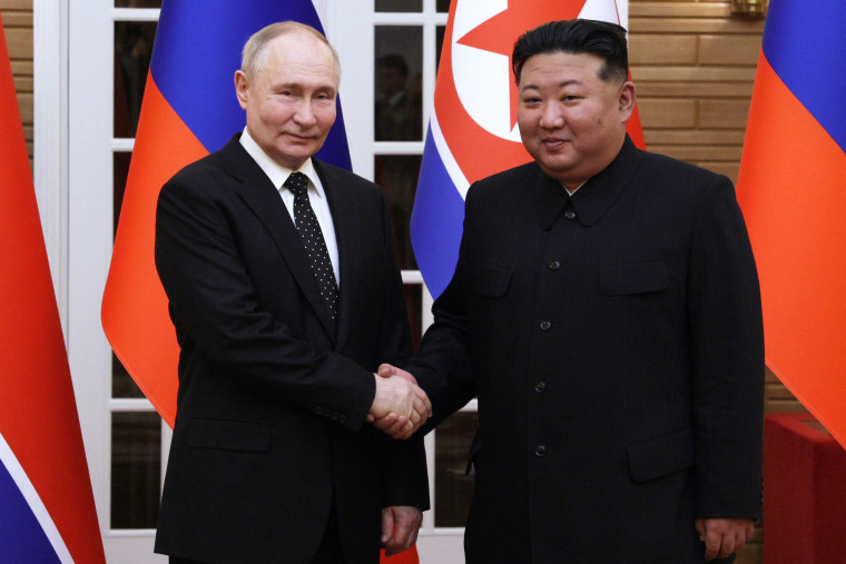 Russian President Vladimir Putin landed in North Korea early on June 19, the Kremlin said, kicking off a visit set to boost defence ties between the two nuclear-armed countries as Moscow pursues its war in Ukraine. 