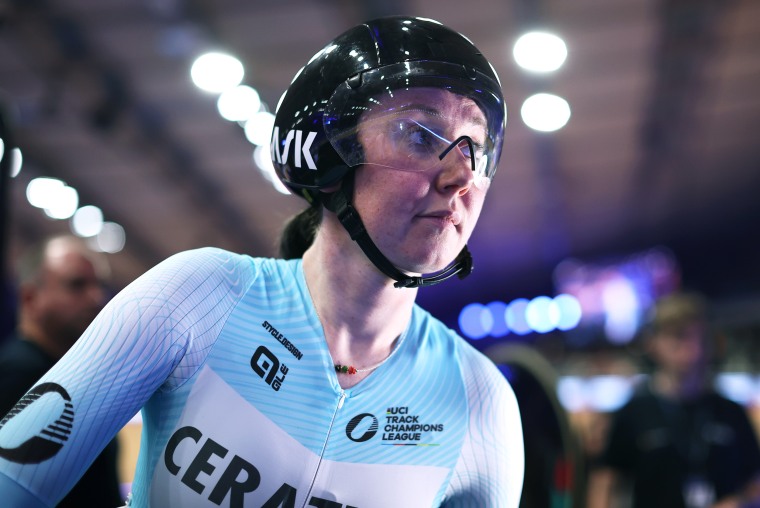 Katie Archibald during The Grand Finale of the 2023 UCI Track Champions League in London,  on Nov. 11, 2023.
