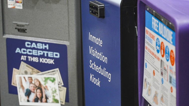 A close up view of the Inmate Visitation Scheduling Kiosk