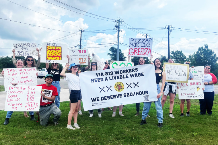 Restaurant Workers United, a grassroots labor group, has pushed for higher hourly pay for servers, bartenders and others.