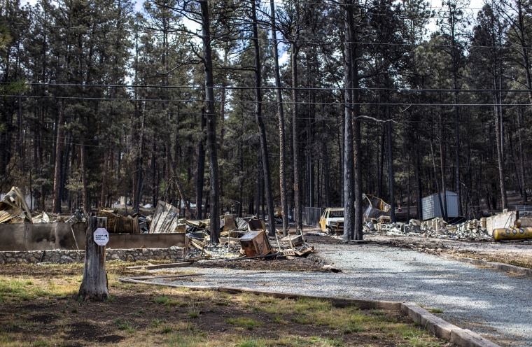 Image: Houses destroyed by the South Fork Fire