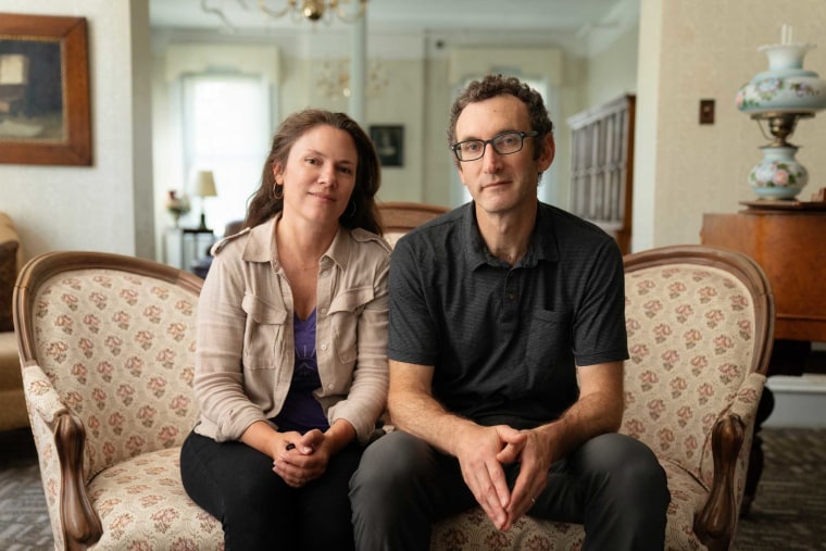 Directors and producers Amanda McBaine and Jesse Moss behind-the-scenes of "Girls State," now streaming on Apple TV+.