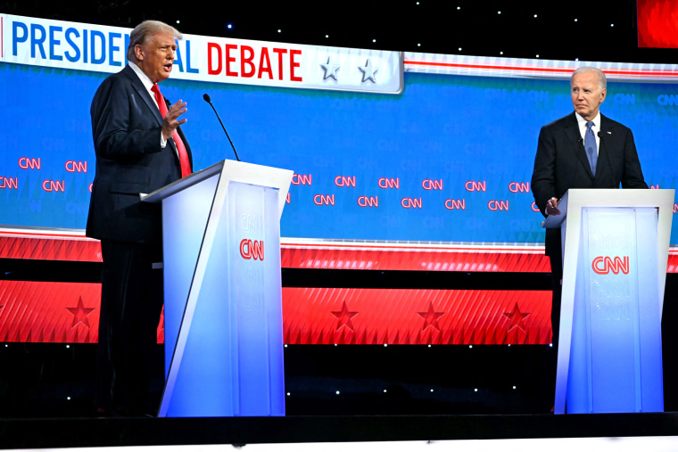 Image: politics political politicians debate trump biden