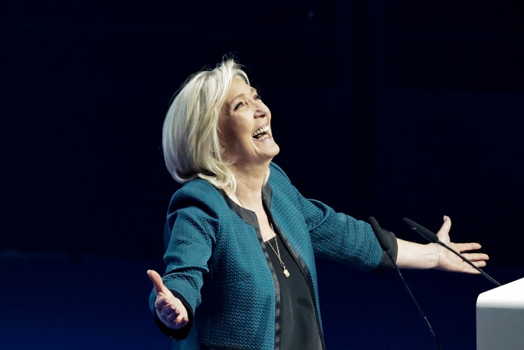 Marine Le Pen smiles
