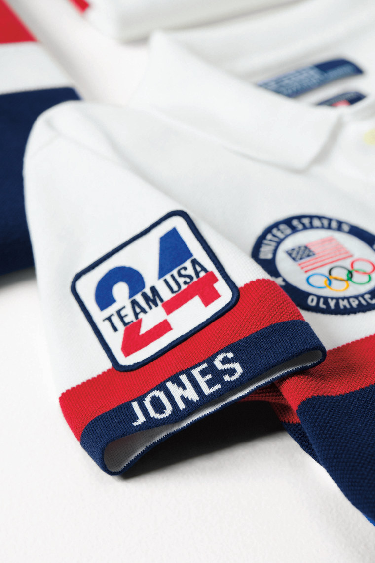 Ralph Lauren Team USA polo shirts for the 2024 Paris Olympics closing ceremony.