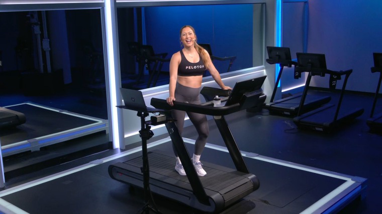 Emma Lovewell on a treadmill