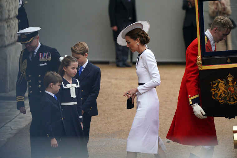 The Princess of Wales, Prince George, Princess Charlotte and Prince Louis.