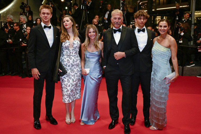 Kevin Costner and family