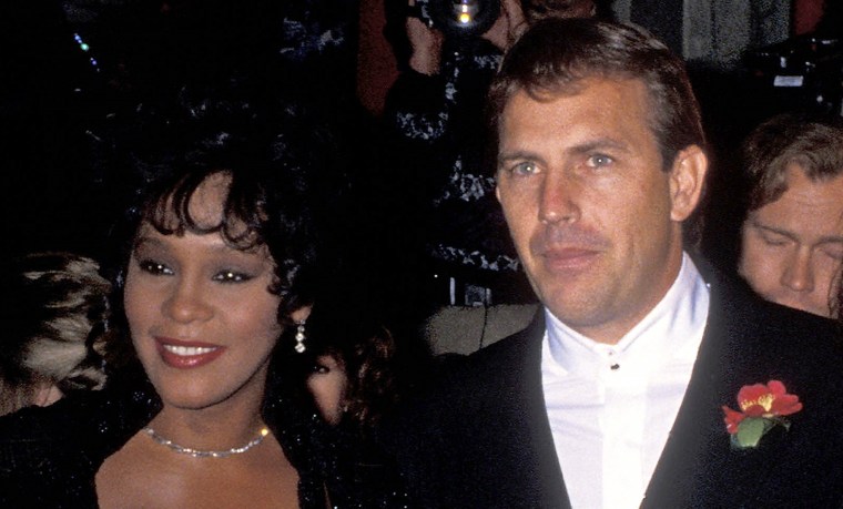 Whitney Houston, Kevin Costner and wife Cindy Costner.