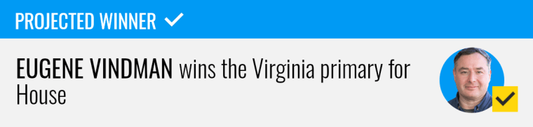 Democrat Eugene Vindman wins Virginia race for house