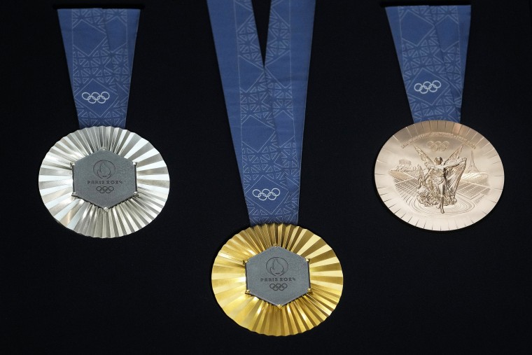 The Paris 2024 Olympic medals.