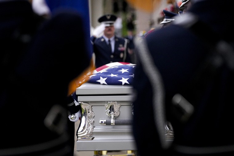 Airman Roger Fortson's casket.