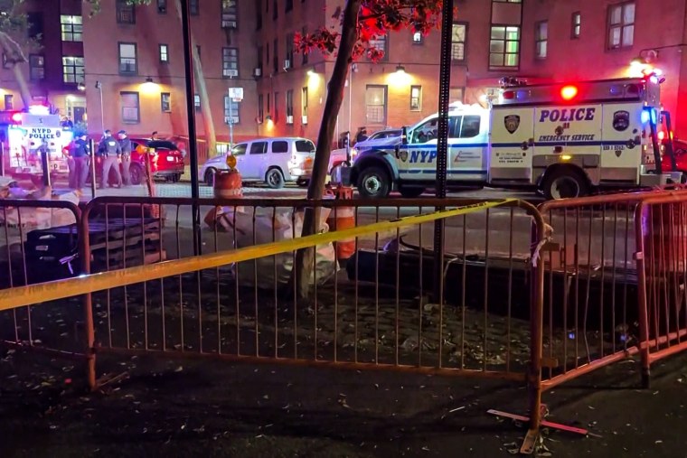 New York police say the driver of a pickup truck ran a stop sign and drove into a Manhattan park 