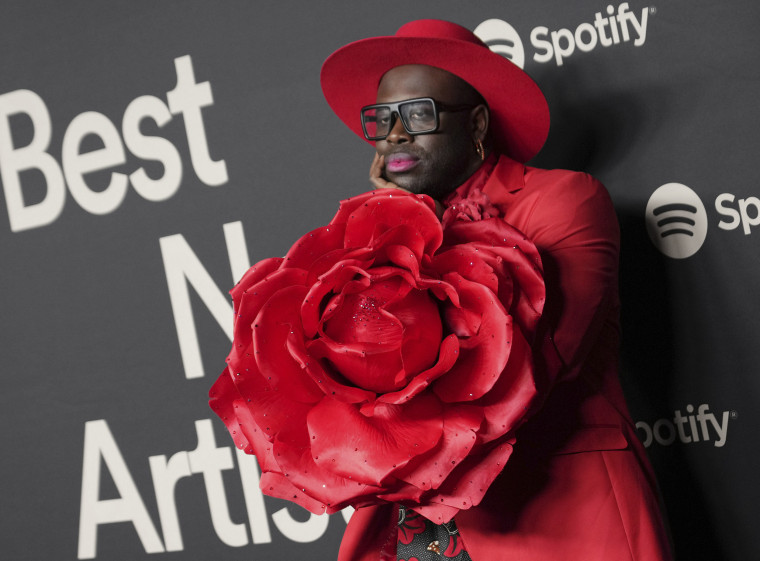 Bob The Drag Queen arrives at the Spotify's 2023 Best New Artist Party held at the Pacific Design Center in West Hollywood on Feb. 2, 2023