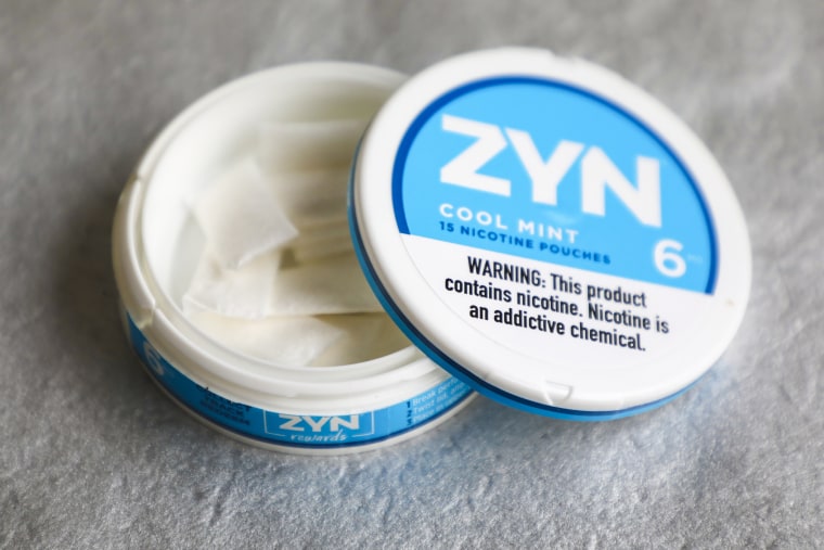 Zyn and nicotine mouth pouch products