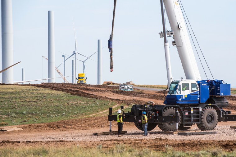 Construction At The Avangrid Renewables La Joya Wind Farm