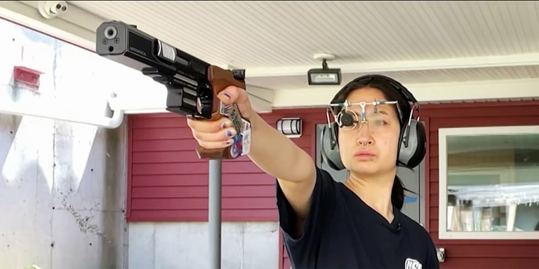 Team USA Olympic pistol shooter Ada Korkhin.