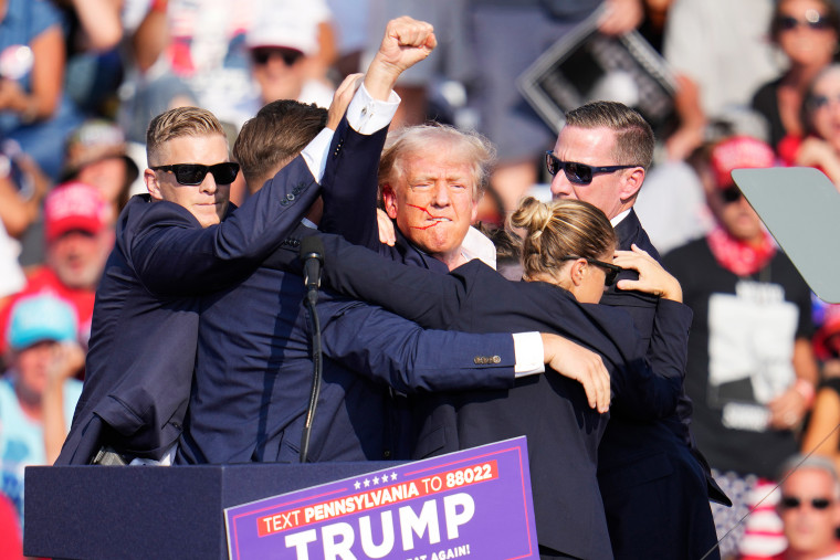 Donald Trump pumps his fist