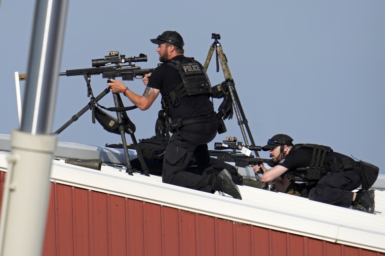 Police snipers returned fire after shots were fired while Trump was speaking at the rally.
