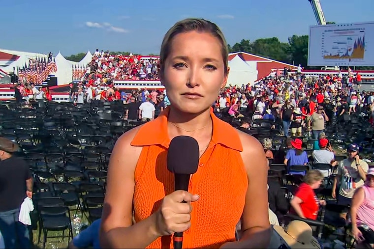 NBC News reporter Dasha Burns reported on former President Donald Trump's election campaign