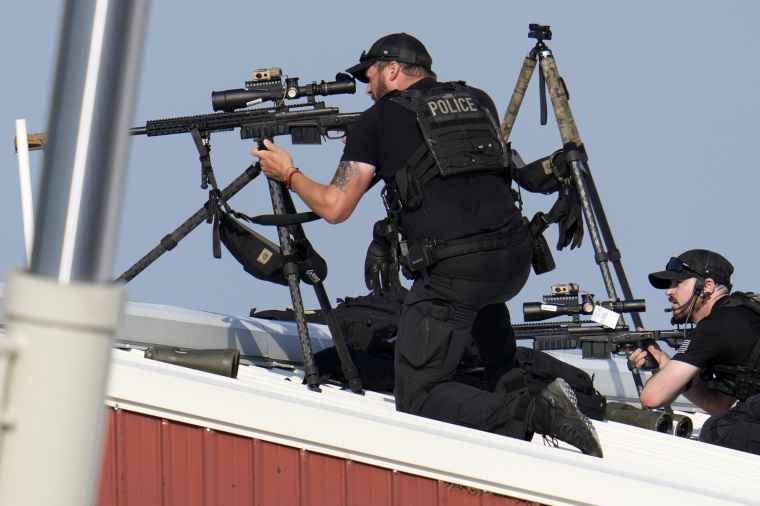 Police snipers at Donald Trump's Rally